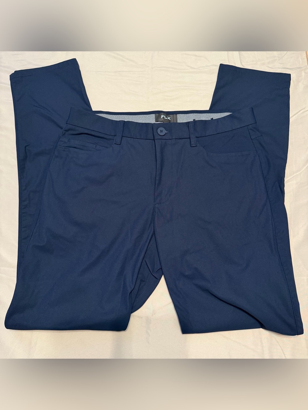 FLX‎ Men's Navy Chinos - Slim Fit 34x34